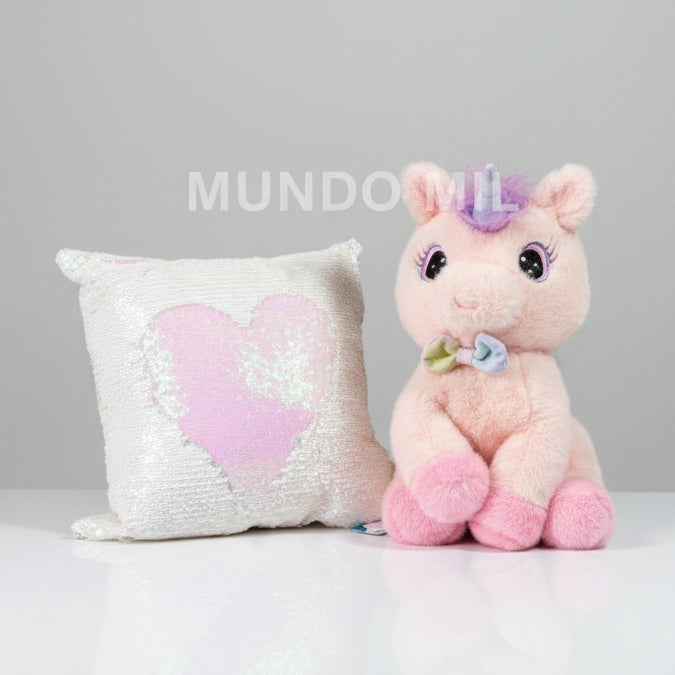 COMBO ESPECIAL: UNICORNIO Y COJIN $17.40