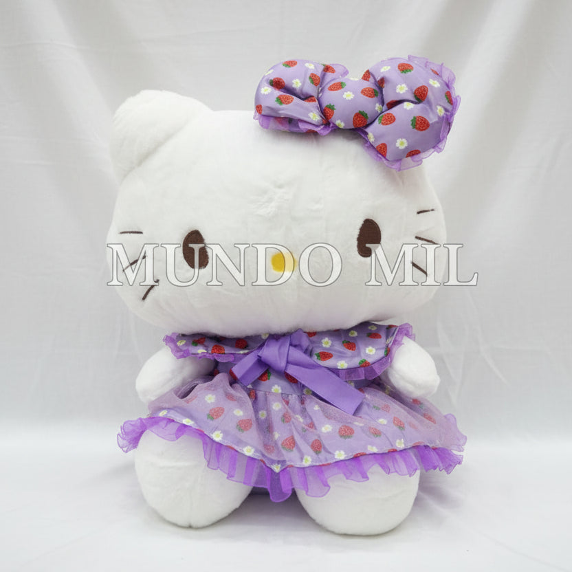 PELUCHE HELLO KITTY VESTIDO DE FRESA COLORES 36 CM IMPORTADO