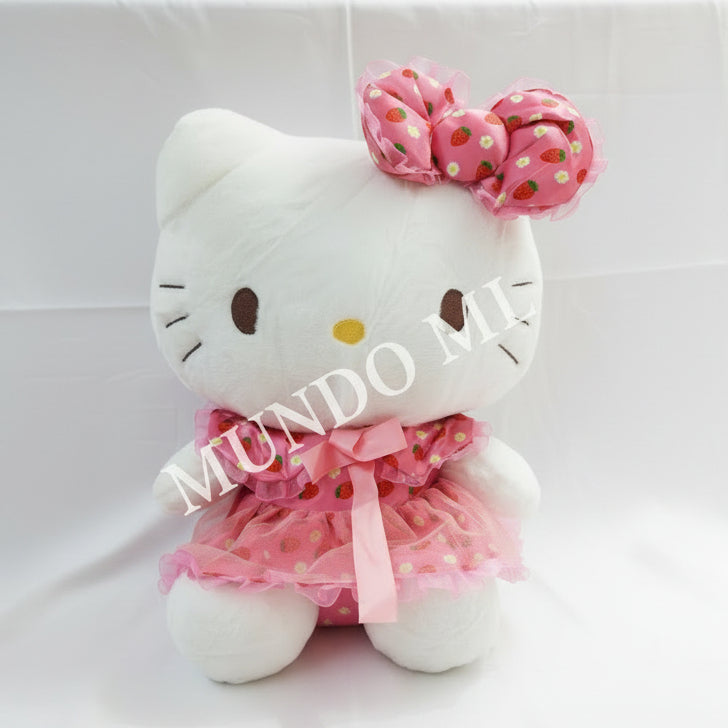 PELUCHE HELLO KITTY VESTIDO DE FRESA COLORES 36 CM IMPORTADO