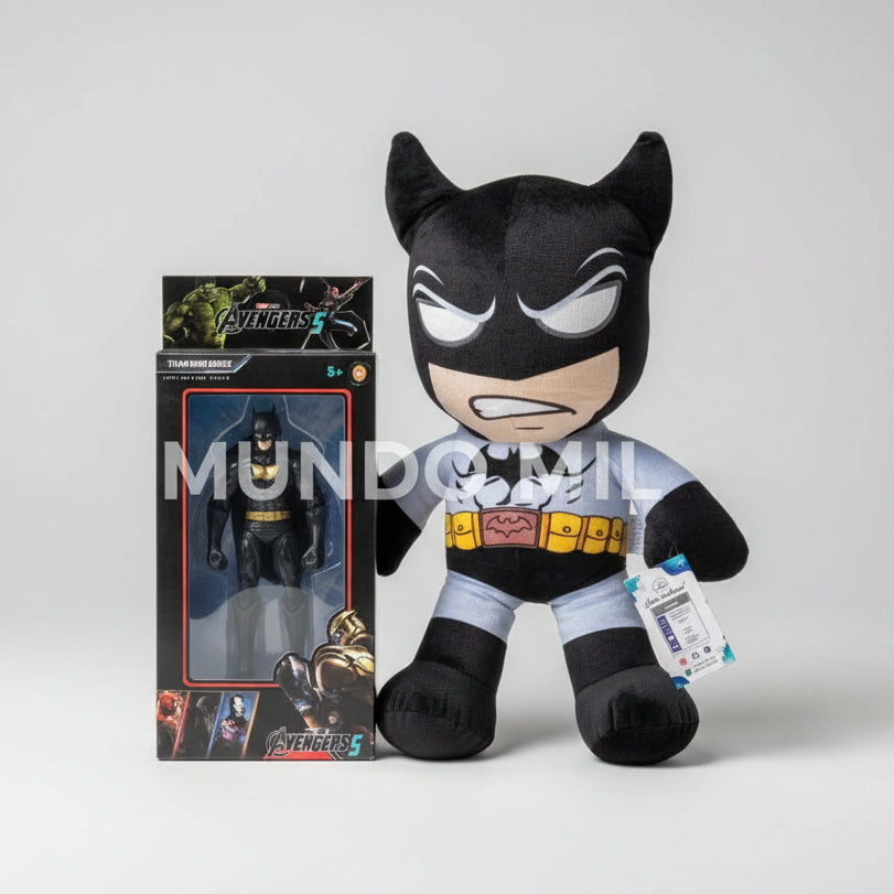 COMBO MARVEL: BATMAN PELUCHE Y JUGUETE $14.50
