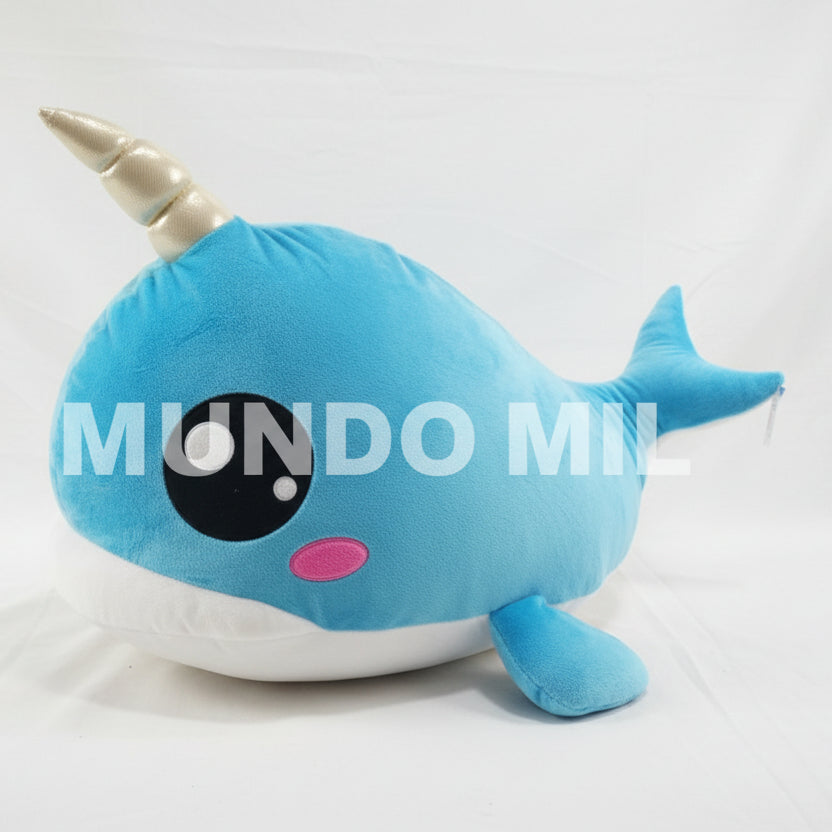 PELUCHE BALLENA TURQUESA 80 CM IMPORTADO