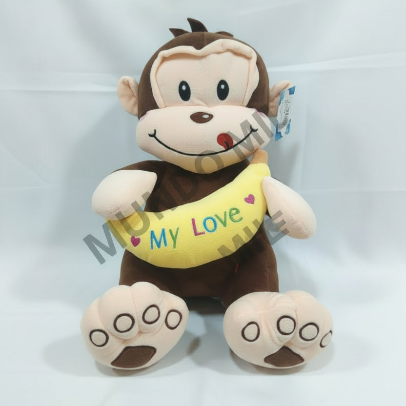 PELUCHE MONO CON BANANA 42 CM IMPORTADO