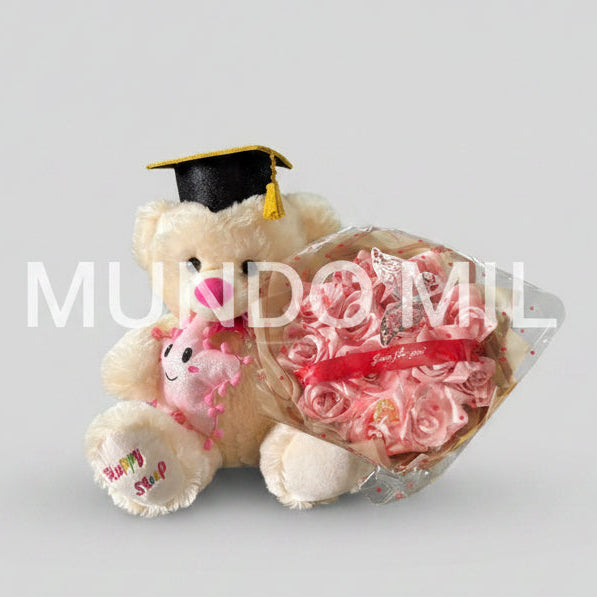 COMBO GRADUATEX: OSITO CLASICO Y RAMO $28