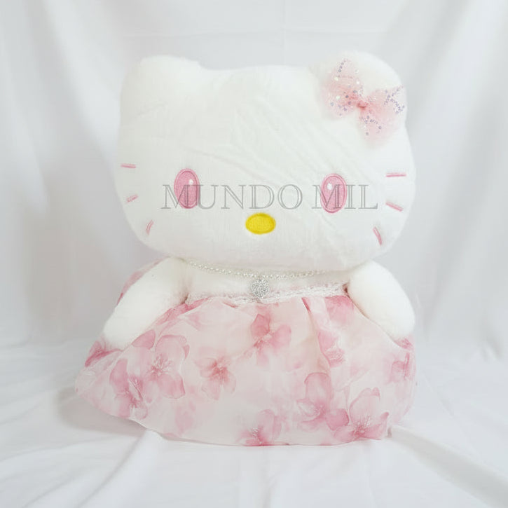 PELUCHE HELLO KITTY VESTIDO ROSA DISEÑOS 48 CM IMPORTADO