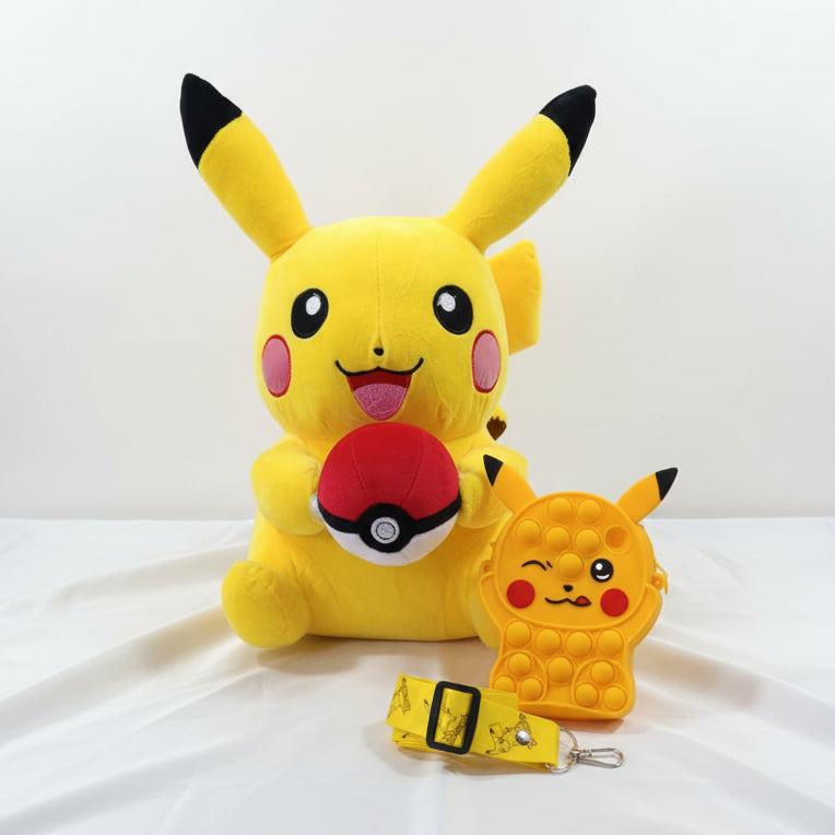 COMBO SUMMER  : PELUCEH PIKACHU MAS BOLSO POPIT 17.00$