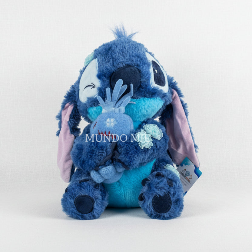 PELUCHE STITCH ZAKURA CON TRAPITO 35 CM COLORES IMPORTADO K