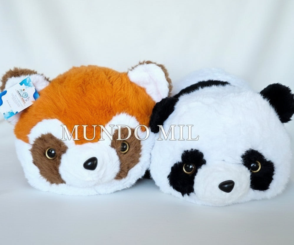 PELUCHE PANDA MAPACHE NARANJA REVERSIBLE 65 CM IMPORTADO K