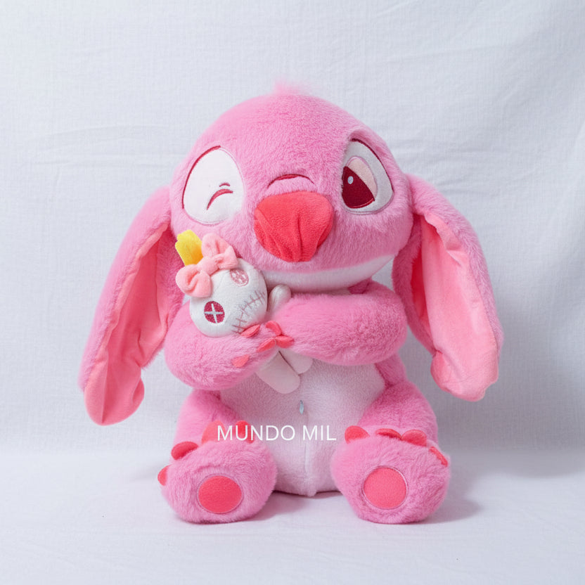 PELUCHE STITCH ANGEL SENTADO CON SCRUMP 42 CM IMPORTADO 59-40