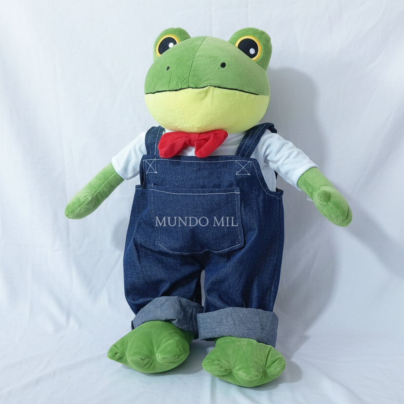 PELUCHE RANA RENE CON OVEROL 62 CM IMPORTADO 3-70