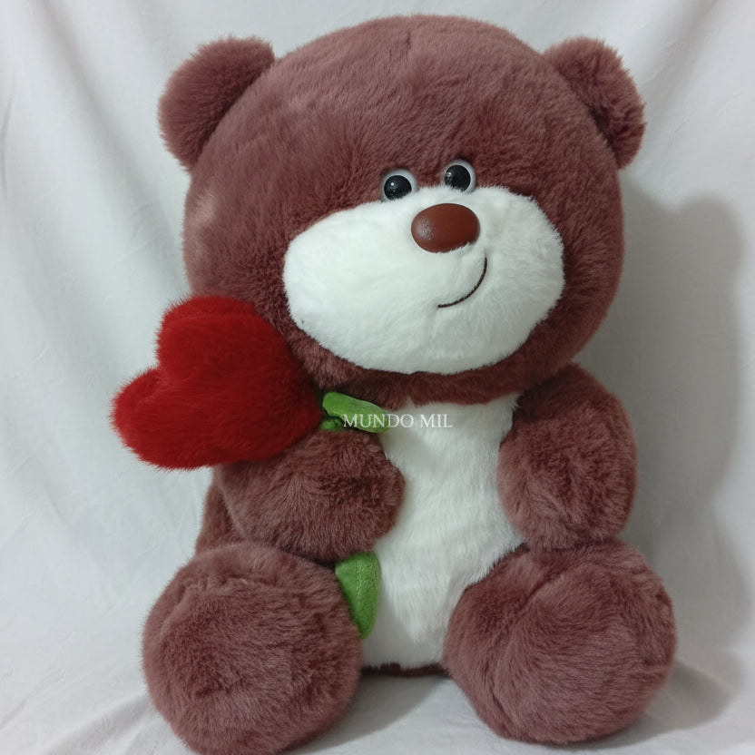 PELUCHE OSO CON RAMO CORAZON 50 CM 1-45