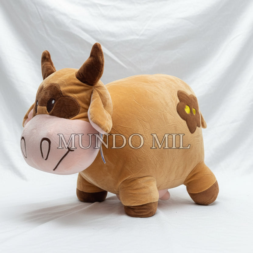 PELUCHE VAQUITA 40 X 50 CM IMPORTADO CAFE