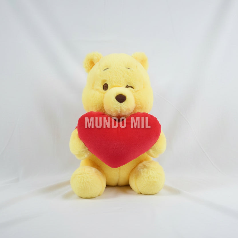 PELUCHE WINNIE POOH CON CORAZON IMPORTADO 35CM