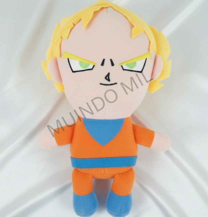 PELUCHE GOKU / SUPERSAYAYIN  NEGRO Y AMARRILLO 25 CM IMPORTADO